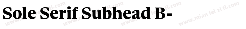 Sole Serif Subhead B字体转换